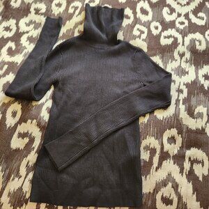 Ribbed Knit turtleneck sweater, Women's Black.
